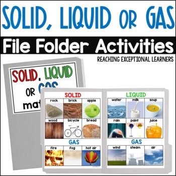Preview of States of Matter File Folder Activity