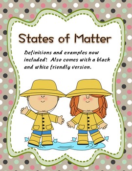Preview of States of Matter Foldable