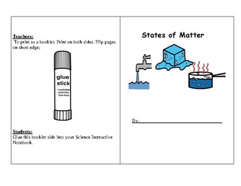 Preview of States of Matter Foldable
