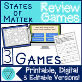 States of Matter Games: MS-PS1-4 Fun No-Prep Test Review P