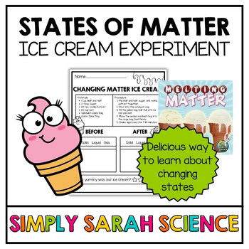 Preview of States of Matter Ice Cream Experiment