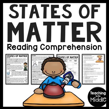 Preview of States of Matter Informational Text Reading Comprehension Worksheet