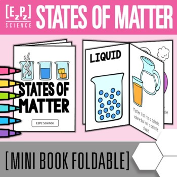 Preview of States of Matter Notes Mini Book Science Foldable
