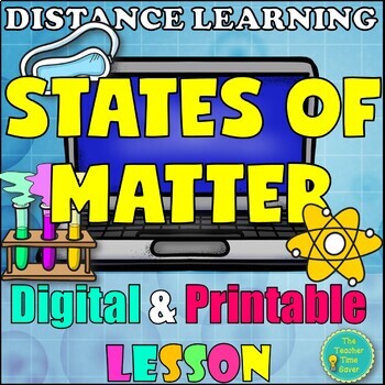 Preview of States of Matter Notes Slides and Activity Matter Digital Lesson | Google Slides