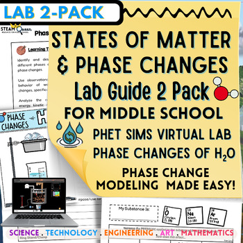 Preview of States of Matter Phase Change Lab 2-Pack for Middle School: PhET & Demo Lab