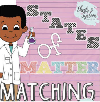 Preview of States of Matter Phase Change Matching Cut and Paste Activity | Paper & Digital