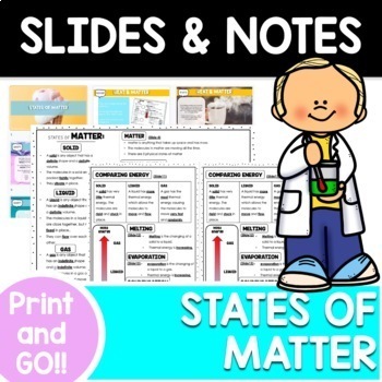 Preview of States of Matter | Phase Changes | Google Slides and Notes