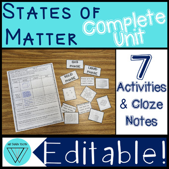 Amplify Science- Phase Change Short Story Unit Review Activity