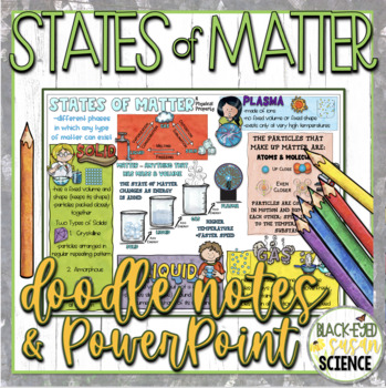 Preview of States of Matter (Phases) Doodle Notes & Quiz + PowerPoint