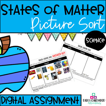 Preview of States of Matter Picture Sort for GOOGLE Slides
