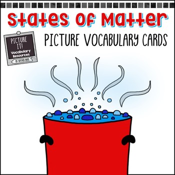 Preview of States of Matter Picture Vocabulary Cards