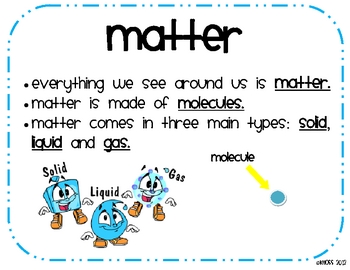 Preview of States of Matter Posters-Matter, Solids, Liquids, and Gases