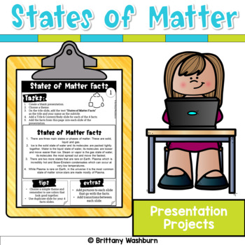 Preview of States of Matter Presentation Projects