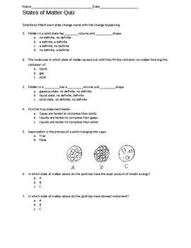 States Of Matter Quiz By Middle School Science And Engineering TpT   Original 3657228 1 