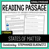 States of Matter Reading Passage | Printable & Digital