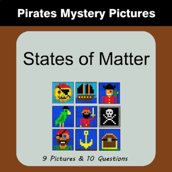 Preview of States of Matter - Science Quiz & Mystery Pictures / Color By Answer - Pirates