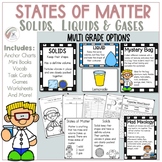 States of Matter Science Unit | Solids, Liquids, Gases Sor