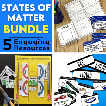 Preview of Changing States of Matter Activities BUNDLE | Solid Liquid Gas Worksheets