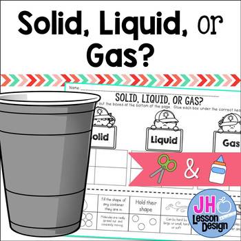 Preview of States of Matter: Solid Liquid or Gas? Cut and Paste Sorting Activity