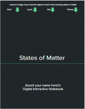 Preview of States of Matter/Solutions Unit Digital Interactive Notebook (Distance Learning)