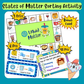 Preview of States of Matter Sorting Set (Small Group Activity)