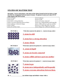 nature of matter assignment answer key