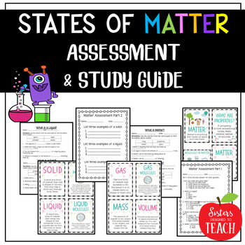 Preview of States of Matter Test and Study Guide