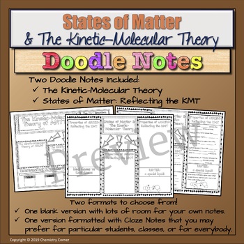 States of Matter & The Kinetic-Molecular Theory Doodle Notes | TPT