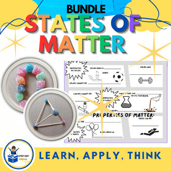 Preview of States of Matter Bundle: worksheets, groupwork, model, revision flipbook