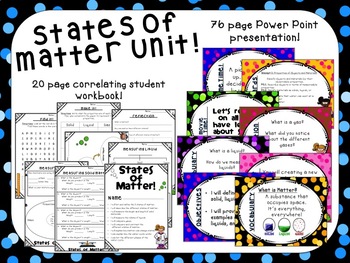 Preview of Science:  States of Matter Unit & Workbook- Digital Resource