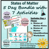 States of Matter Unit Worksheets, Labs, Activities (9 Days Worth)