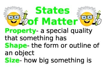 Preview of States of Matter Vocabulary Word Wall