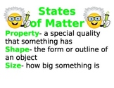 States of Matter Vocabulary Word Wall
