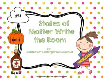 Preview of States of Matter Write the Room