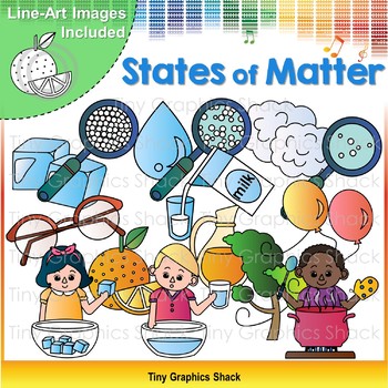 Preview of States of Matter (sold, liquid, gas) Clip Art