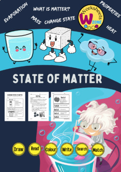 Preview of States of Matter unit for Kids: Solids, Liquids, and Gases +100 pages easy learn