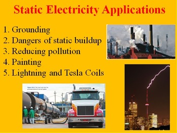 Preview of Static Electricity Applications - Electricity PowerPoint Lesson & Student Notes