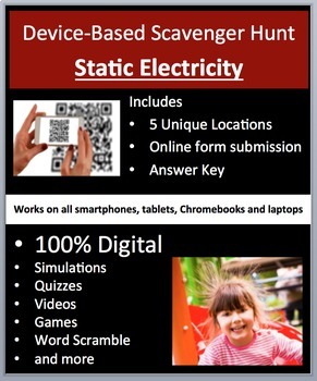 Preview of Static Electricity - Device-Based Scavenger Hunt Activity - Let the Hunt begin!