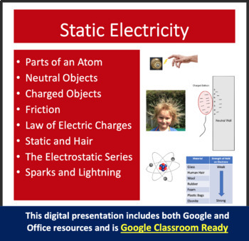 Preview of Static Electricity: Electrostatics - Google Slides and PowerPoint Lesson