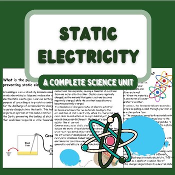 Preview of Static Electricity | Reading passages | Class Activities | Assessment | Charges