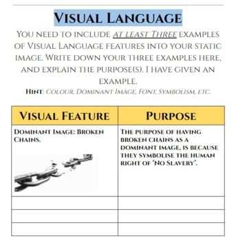 Preview of Static Image Planning Sheet