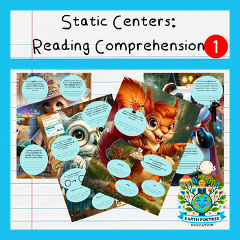 Preview of Static Reading Comprehension Centers Vocab Predict Explain and Summarise