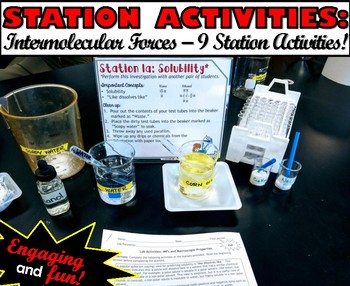 Preview of Station Activities: Intermolecular Forces - A set of 9 stations!