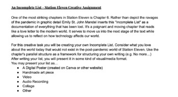 station eleven creative writing ideas