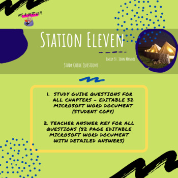 Preview of Station Eleven Study Guide Questions and Answer Key