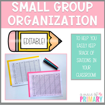Preview of Station Organization: Small Group Check In