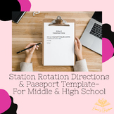 Station Rotation Template for High School | Station Passpo