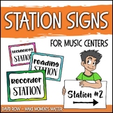 Station Signs for Music Centers - Elementary Music Learnin