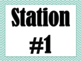 Station Signs in (Teal Chevron)