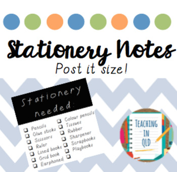 Preview of Stationery Notes (Post it size) *FREEBIE*